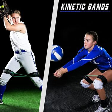 Еластичні гумки для фітнесу та силових тренувань: набір для ніг, розтяжки та силові вправи. 3 рівні (блакитний, зелений, оранжевий, червоний)