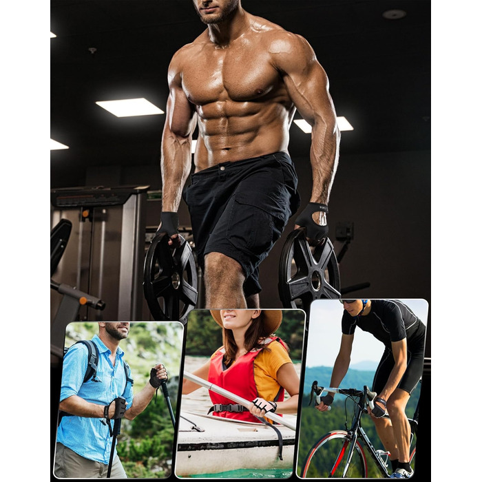 Фітнес рукавички COFIT: дихаючі, з підтримкою зап'ястя, для тренувань, важкої атлетики, силових навантажень, бодібілдингу, чорний, розмір S