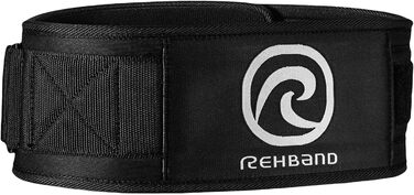 Пояс для важкої атлетики Rehband чорний, унісекс, для пауерліфтингу, бодібілдингу та тренувань, розмір M, міцний тренувальний ремінь