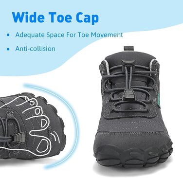 Дитячі шкарпетки-мокасини Saguaro для ходьби та подорожей, дихаючі, неслизькі, легкі, розмір 26-36 (32 EU), сірий New