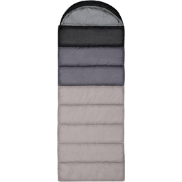 Спальний мішок Outplea 3-4 сезони, водонепроникний, легкий, 220*80 см, для дорослих та дітей, для кемпінгу, подорожей, трекінгу (сірий)
