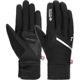 Чоловічі лижні рукавички Reusch Versa Gore-Tex Infinium, теплі та вітрозахисні, з Touch-Tec для сенсорних екранів, зимові, чорні/сріблясті, розмір 9