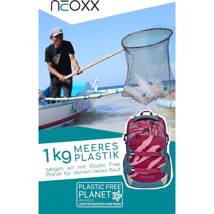 Дитяча спортивна сумка Neoxx Champ My Heart Blooms, синьо-червона, для одягу та взуття, шкільна тренувальна сумка
