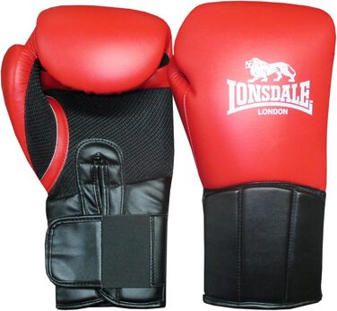 Боксерські рукавички Lonsdale Performer 16 унцій червоно-чорні