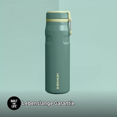 Термос-пляшка STANLEY 1913 IceFlow Bottle Twist Flip 0.47L, сталева вакуумна пляшка для напоїв (Shale)