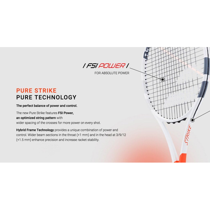 Тенісна ракетка Babolat Pure Strike 16/19, розмір 4