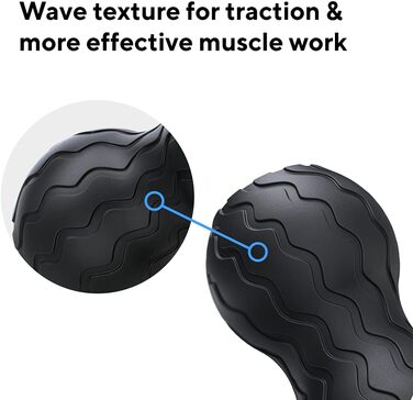 Ергономічний масажний ролер Therabody Wave Duo з Bluetooth, для спини, шиї та хребта, 5 режимів вібрації