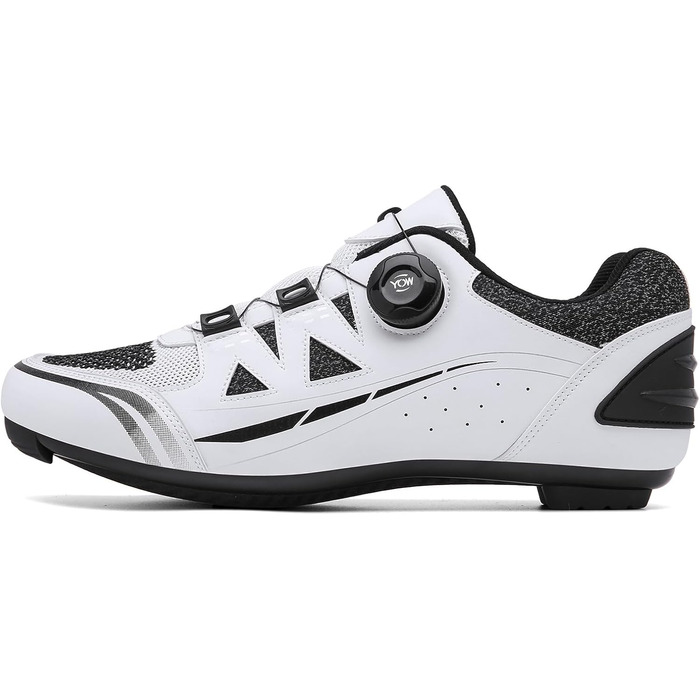 Велосипедні шкарпетки для чоловіків та жінок, велотуфлі сумісні з Look SPD SPD-SL Delta Lock педалями, білі (48 EU)