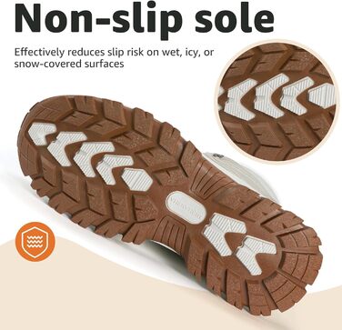 Зимові черевики Mishansha для жінок, утеплені, водонепроникні, для піших прогулянок, розмір 36-42, бежевий, білий, 41 EU