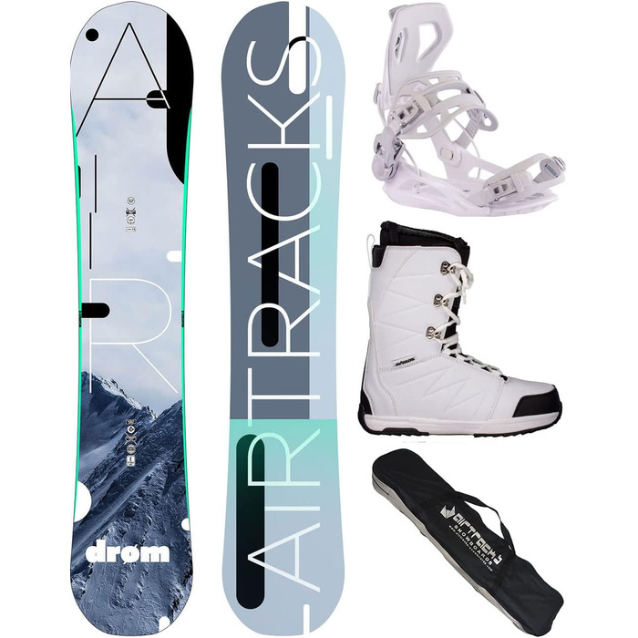 Жіночий комплект для сноубордингу Airtracks Drom Rocker 150 см з кріпленнями Master W Fastec, черевиками Star W 39 та сумкою