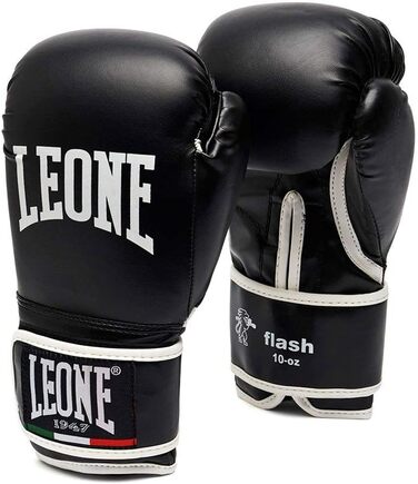 Дитячі боксерські рукавички LEONE 1947 Junior Flash, чорні, 4 OZ, GN083J, унісекс