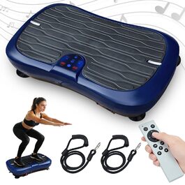 Віброплатформа для фітнесу Triclicks Ultra Slim з Bluetooth, пультом та гумовими петлями - 180 рівнів вібрації для домашніх тренувань