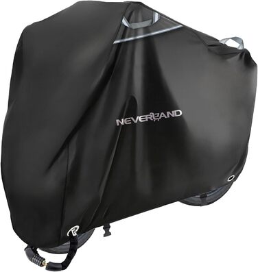 Захисний чохол для мотоцикла NEVERLAND 300D, водовідштовхуючий, зимовий, для мотоцикла/скутера, 220x95x110 см (Чорний, XL)