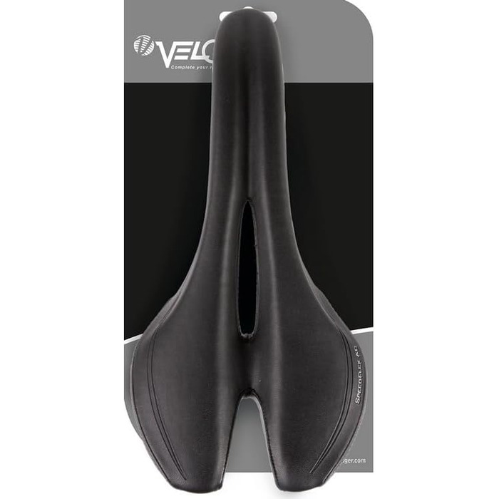 Велосипедне сідло Velo 250188 Speedflex AC: анатомічна форма, V-Cut, AIR Channel, ARC-TECH, 275x130 мм, чорно-сіре