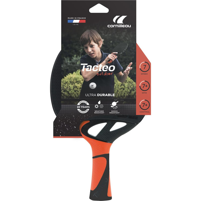 Настільний тенісний ракетка Cornilleau Tacteo Outdoor чорна-червона, для вулиці