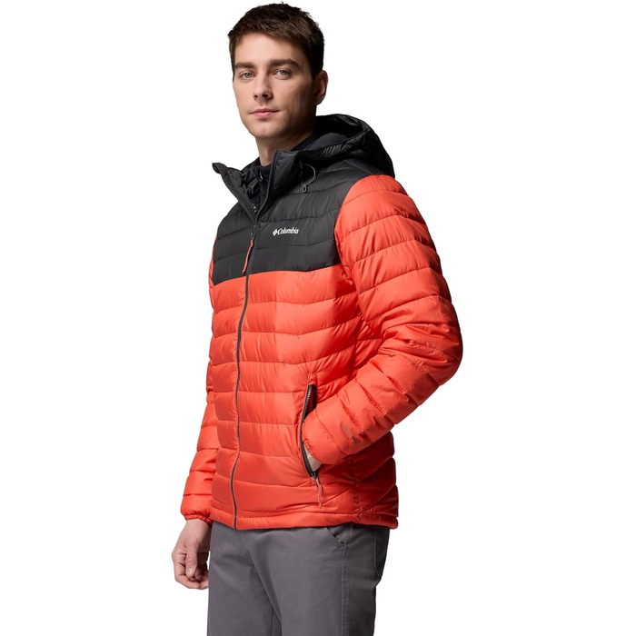 Чоловіча куртка з капюшоном Columbia Powder Lite (Zing, Shark, L)