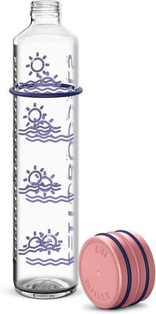 Мотиваційна пляшка для води SUNBEAM 1 л, з часовими мітками, BPA Free, герметична, підходить для газованої води, колір рожевий