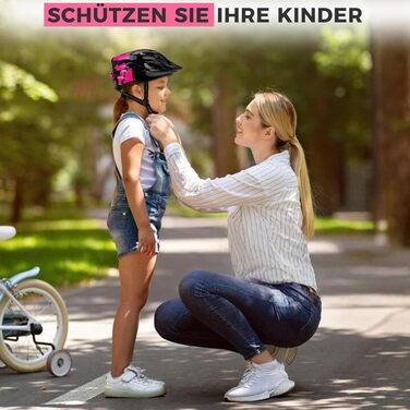 Дитячий велосипедний шолом Rosenrot, регульований, 50-55 см, для дітей 3-13 років, з візором