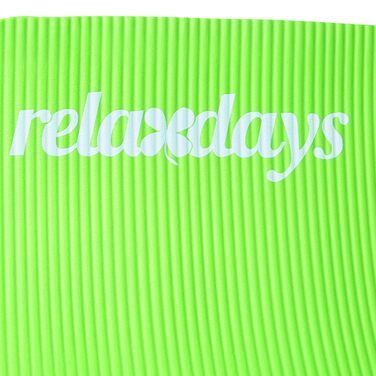Йога-мат Relaxdays 1 см, для пілатесу та фітнесу, ортопедичний, з ременем для перенесення, розмір 60x180 см, зелений/білий