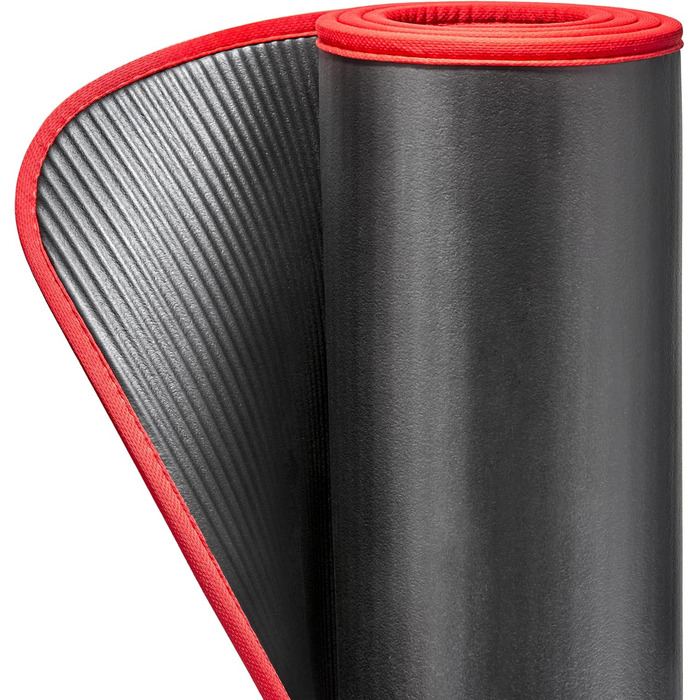 Фітнес-килимок для тренувань adidas, товщина 10 мм, 183x61 см, з ременем для перенесення, червоний