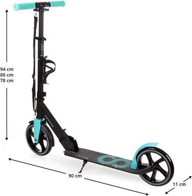 Самокат MOVINO Infinity Roller складаний, міський, з алюмінієвою декою, регульований по висоті, з тримачем для пляшки, для дітей та дорослих