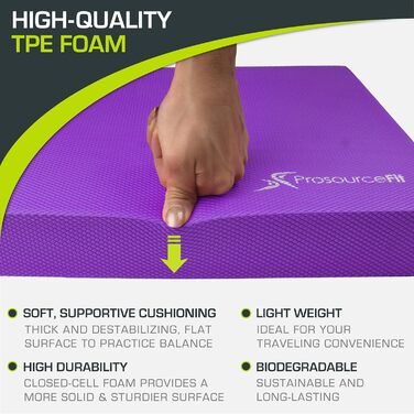 Килимок для балансу ProsourceFit з наколінниками, XL (15' x 19'), синій/фіолетовий - для фітнесу, йоги, фізіотерапії