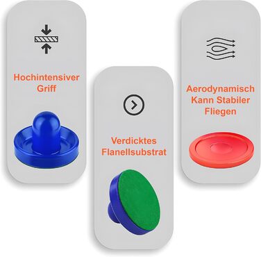 СеренеЛайф Ейрхокей - ігровий стіл для ехокею, повного розміру, з шайбами та шайбельними штангами. Ідеальний для дітей та дорослих. Синій та чорний колір.