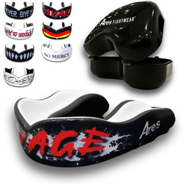 Захист для боксу Ares Fightwear® Premium з кейсом для бойових мистецтв, MMA та спортсменів. Максимальний захист зубів, ідеальна посадка, професійна якість для чоловіків та жінок (Savage)