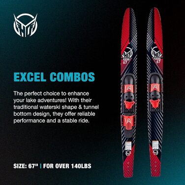 HO Sports Excel Combo 2022 - комплект водних лиж з ручкою та тросом 63'