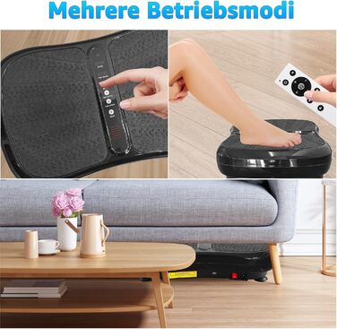 Віброплатформа з Bluetooth, 1-99 рівні інтенсивності, 5 програм для фітнесу вдома для схуднення, м'язового розвитку та тренування всього тіла