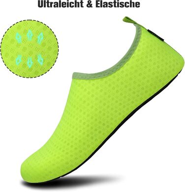 Чоботи для плавання SAGUARO: чоловічі та жіночі, водонепроникні, для пляжу, серфінгу, дайвінгу, неопренові, швидко сохнуть, розміри EU 36-47 (зелений, жовтий)