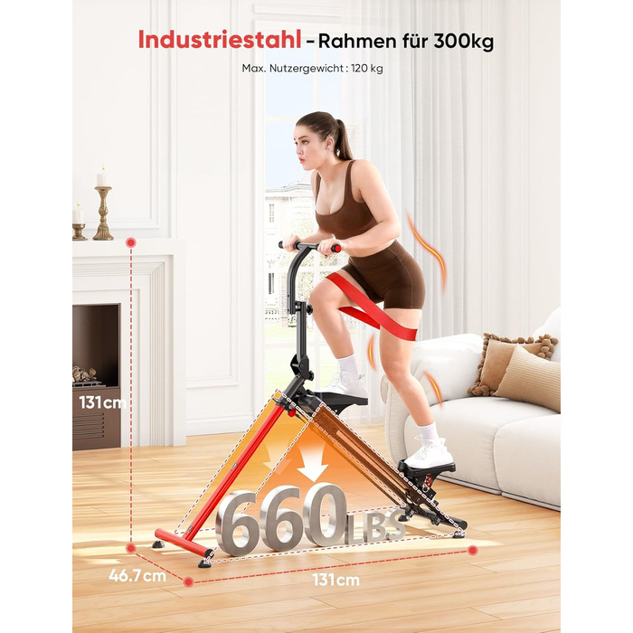 Сходи-степер YOLEO з регульованим опором для дому, складаний, 3 режими тренування, компактний кардіо-тренажер, великі платформи, 90% зібраний, з ручкою