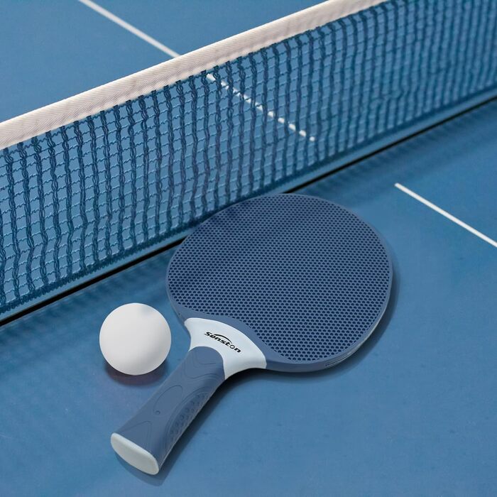 Набір для настільного тенісу Senston: професійний комплект для 2-4 гравців, гумові накладки, для гри в приміщенні та на вулиці. Чорний & Білий (Indigo)