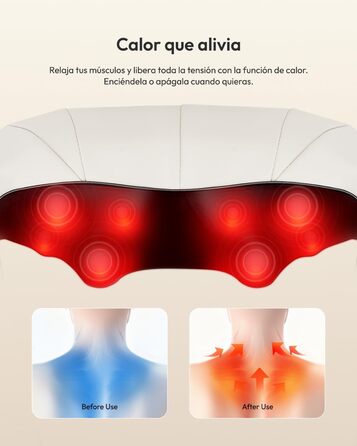 Масажний накид для крісла з підігрівом та 3D масажем, Shiatsu масажер для спини з 3 рівнями інтенсивності, Romm (V-WMN01)