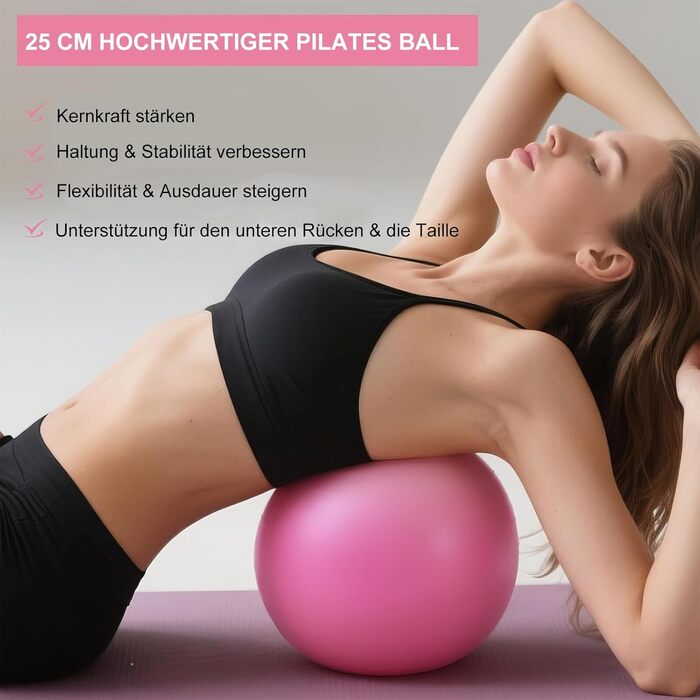 Набір для пілатесу Pilates Set 13 предметів: кільце, м'яч, гумки, шкарпетки, постер, сумка для тренувань. Пілатес вдома для жінок, рожевий колір