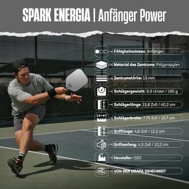 OZO ракетка для піклболу Power Blue для початківців