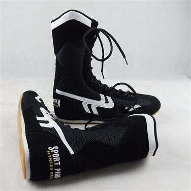 Жіночі боксерські кросівки High Top для кікбоксингу та боротьби, чорні, 38 EU