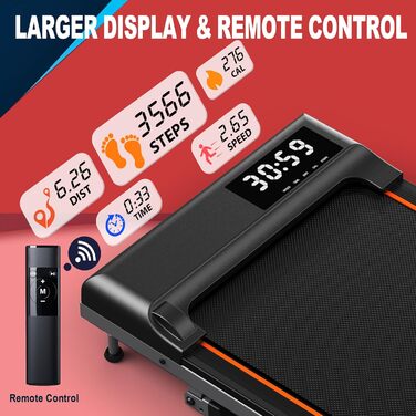 Бігова доріжка для дому Walking Pad з LED-дисплеєм, 2-в-1 для ходьби та бігу, пульт ДК, мотор 2.25HP, швидкість 1-6 км/год, гарантія 2 роки