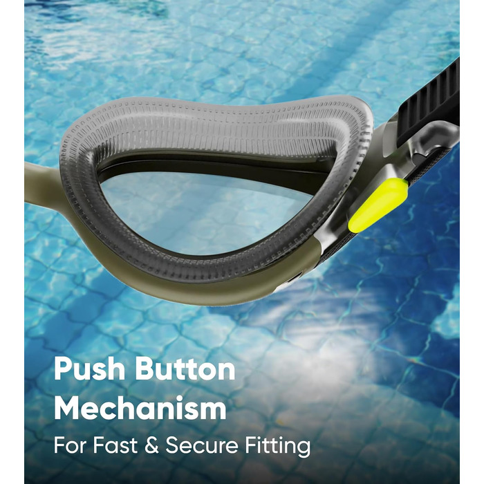 Унісекс плавальні окуляри Speedo Biofuse 2.0, димчасті, універсальний розмір, олива/чорний