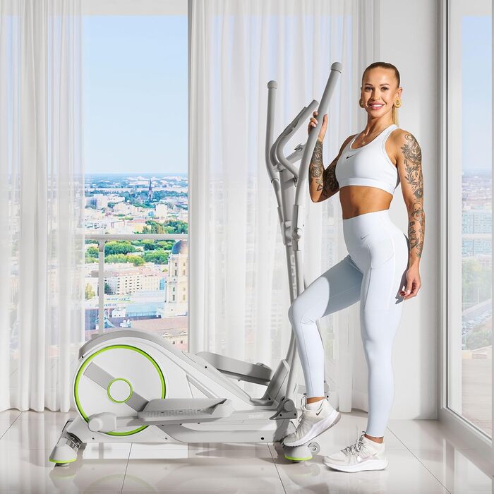 Zipro Crosstrainer Wave: еліптичний тренажер для дому, 32 рівні опору, Bluetooth, підставка для iPad, до 120 кг
