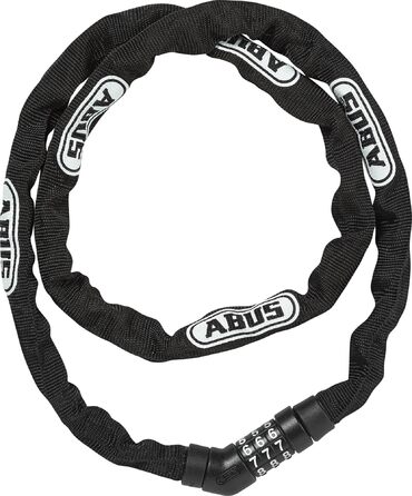 Ланцюговий замок ABUS Steel-O-Chain 4804C зі спеціальної сталі, кодовий, рівень безпеки 3, чорний, 110 см