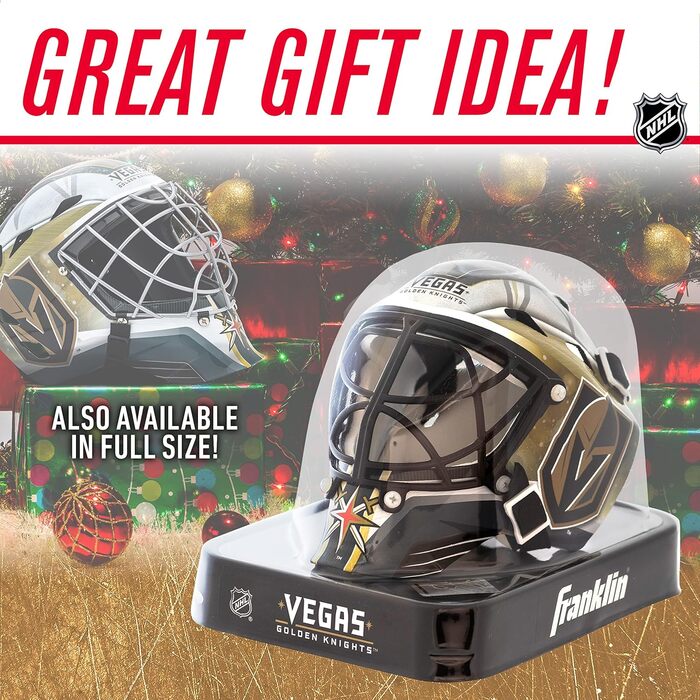 Міні-шолом воротаря Franklin Sports NHL Vegas Golden Knights, колекційний хокейний сувенір
