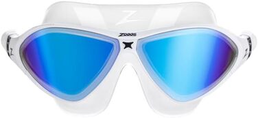 Унісекс маска для плавання Zoggs Horizon Flex з дзеркальними лінзами, прозора/біла, для дорослих