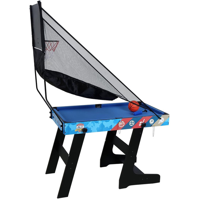 HLC 5-в-1 Багатофункціональний стіл для ігор: пінг-понг, хокей на повітрі, більярд, баскетбол, кікер
