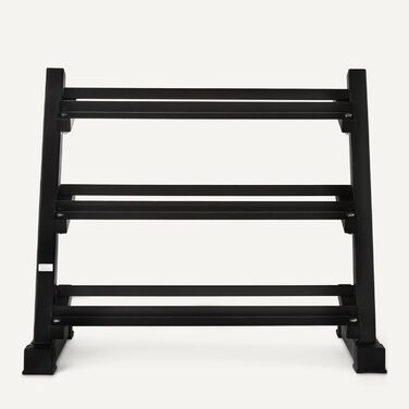 Стійка для гантелей Amazon Basics, 3-ярусна, регульована, чорна