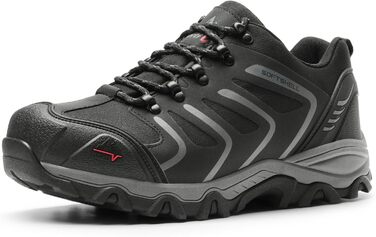 Чоловічі водонепроникні трекінгові черевики NORTIV 48 EU (широкі) - чорний, темно-сірий