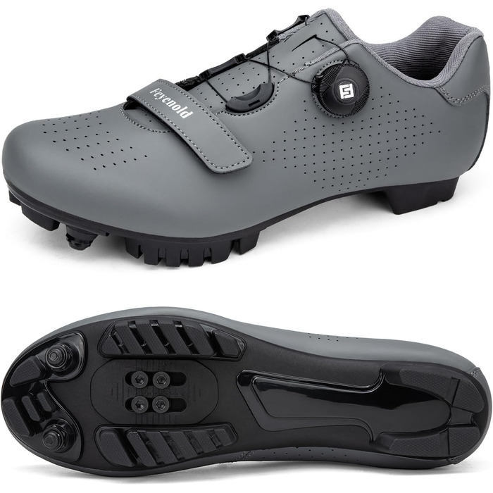 Велотуфлі для чоловіків та жінок Mountainbike, MTB, Radsport, сумісні з SPD підошвою (40 EU, сірий)