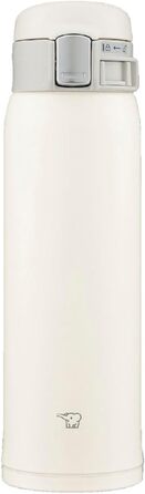 Термос Zojirushi SM-SF48-WM 480 мл, пряме пиття, нержавіюча сталь, One-Touch, блідо-білий