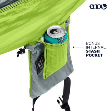 Гамак ENO SingleNest портативний для кемпінгу, туризму, відпочинку сірий/хакі