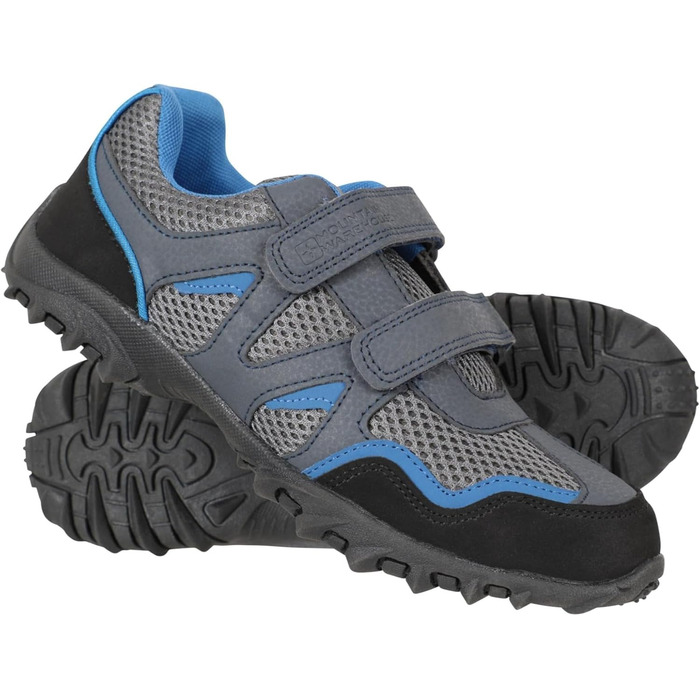 Дитячі трекінгові черевики Mountain Warehouse Mars - легкі, зручні, з кріпленням на липучках (29 EU, темно-синій)